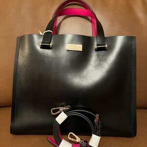 Kate Spade Arbour Hill Kyra Black w/ Hot Pink Tote NWOT